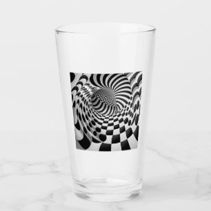 Tumbler de vidrio de túnel de Op Art