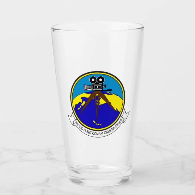 Tumbler de vidrio del grupo de cámaras de combate  (Anverso)