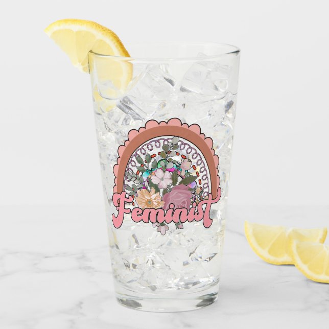 Tumbler de vidrio feminista (Anverso (hielo))