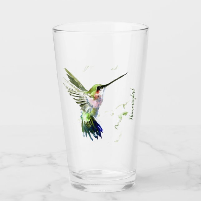 Tumbler de vidrio - Hummingbird Personalizar (Anverso)