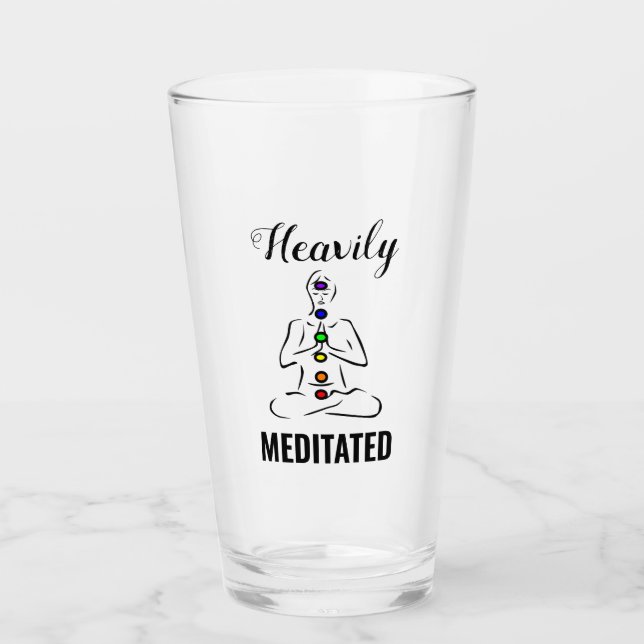 Tumbler de vidrio meditado en Chakra (Anverso)