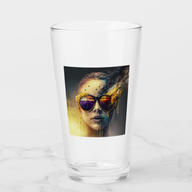 Tumbler de vidrio para quemar gafas (Anverso)