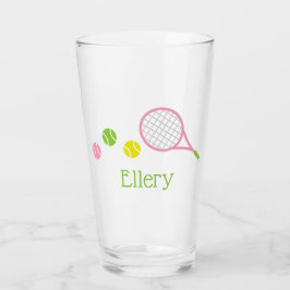 Tumbler de vidrio personalizado de tenis preppy