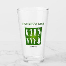 Tumbler de vidrio personalizado del campo de golf
