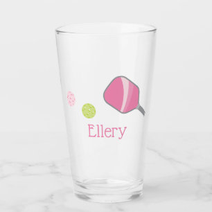 Tumbler de vidrio personalizado Preppy Pickleball