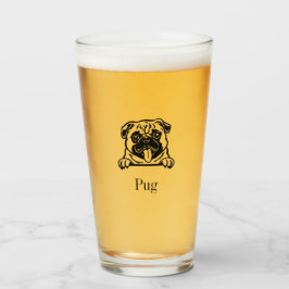 Tumbler de vidrio Pug