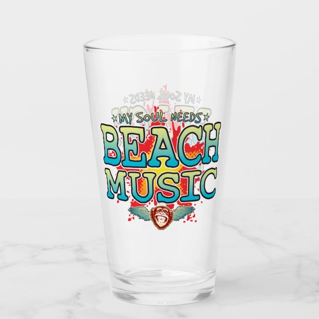 Tumbler de vidrio Soul de Beach Music (Anverso)