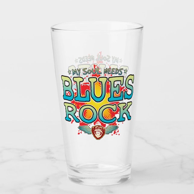 Tumbler de vidrio Soul de Blues Rock (Anverso)