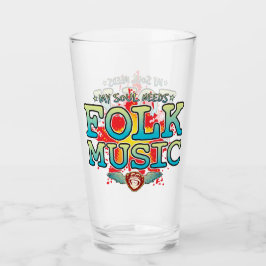 Tumbler de vidrio Soul de música folclórica