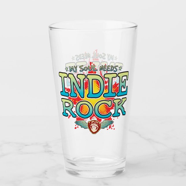 Tumbler de vidrio Soul de Rock Indie (Anverso)