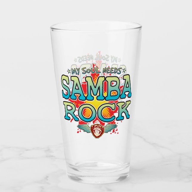 Tumbler de vidrio Soul de Rock Samba (Anverso)