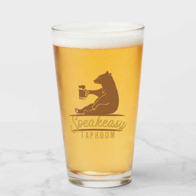 Tumbler de vidrio Speakeasy (Anverso (lleno))
