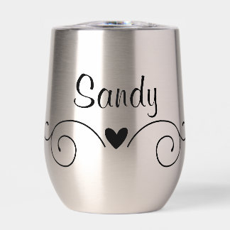 Tumbler De Vino Aislado Con Nombre
