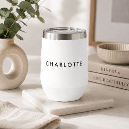 Tumbler de vino blanco personalizado moderno