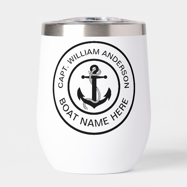 Tumbler de vino de acero inoxidable personalizado (Frente)