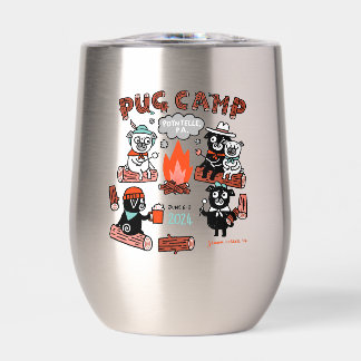 Tumbler de vino de acero inoxidable Pug Camp 2024