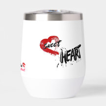 Tumbler de vino de corazón dulce