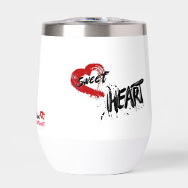 Tumbler de vino de corazón dulce