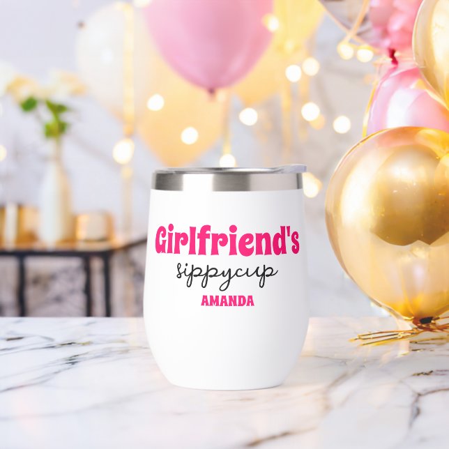 Tumbler de vino de la Copa Sippy de Novia Personal (Despedida de soltero)