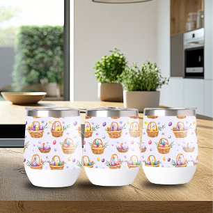 Tumbler de vino del patrón de Pascua de moda