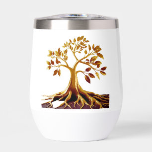 Tumbler de vino dorado