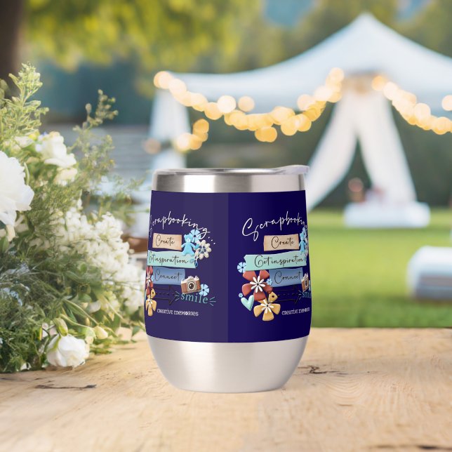 Tumbler de vino inoxidable Crop & Connect 11 oz (Boda)