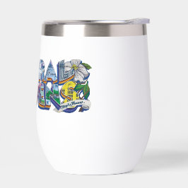 Tumbler de vino mural de Central Gardens