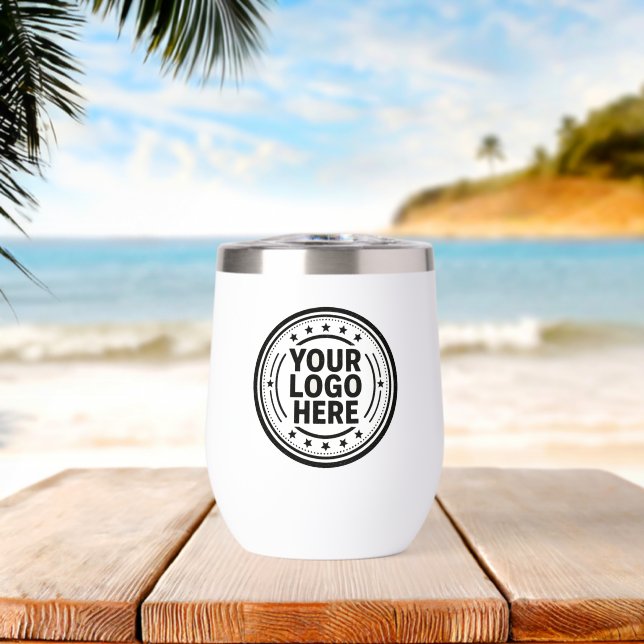 Tumbler de vino Personalizado personalizado (Playa (girada))