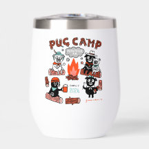 Tumbler de vino Pug Camp 2024 - Blanco