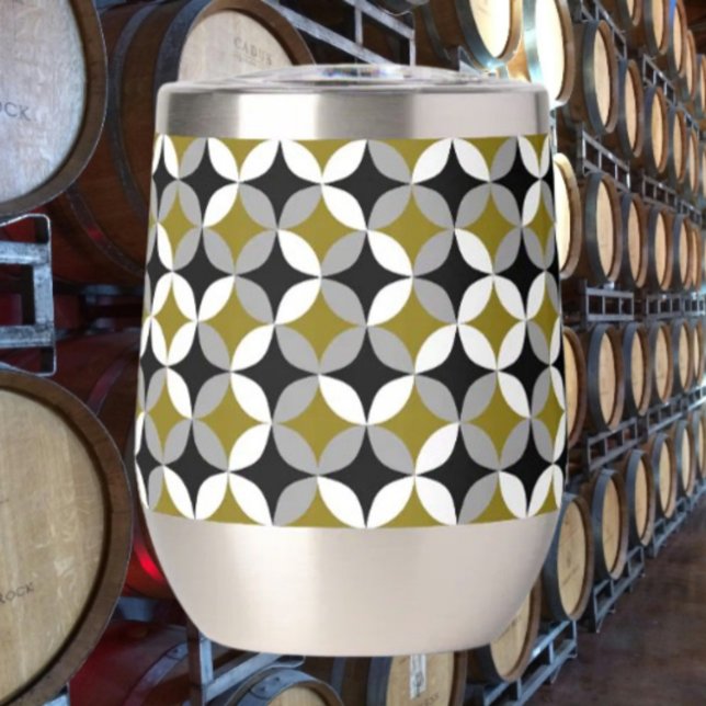 Tumbler de vino sin tallo Midcentury Mod (Subido por el creador)