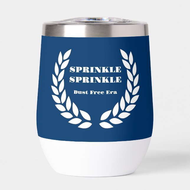 Tumbler de vino térmico Boujee Blues (Frente)