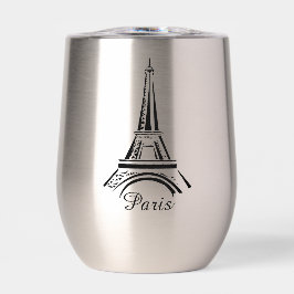 Tumbler de vino térmico de la Torre Eiffel de Parí