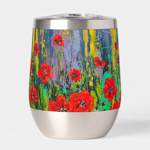 tumbler de vino térmico de poppies