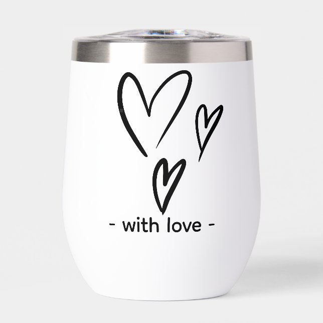 Tumbler de vino térmico El día de San Valentín Bei (Frente)