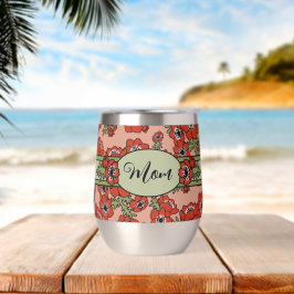 Tumbler de vino térmico personalizado del día de l