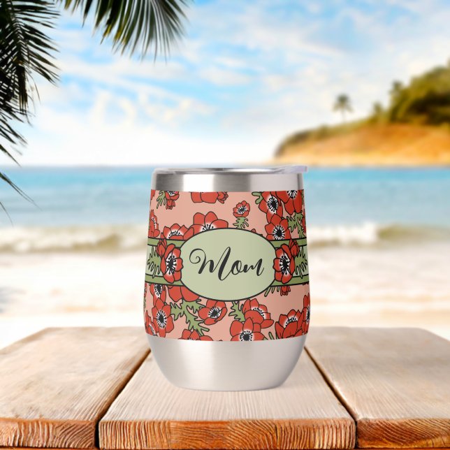 Tumbler de vino térmico personalizado del día de l (Playa)