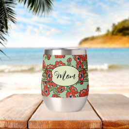 Tumbler de vino térmico personalizado del día de l