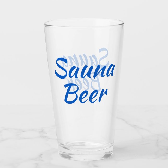 Tumbler finlandés de vidrio de la cerveza Sauna (Anverso)