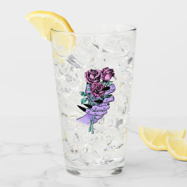 Tumbler gótico de vidrio para Bouquet (Anverso (hielo))