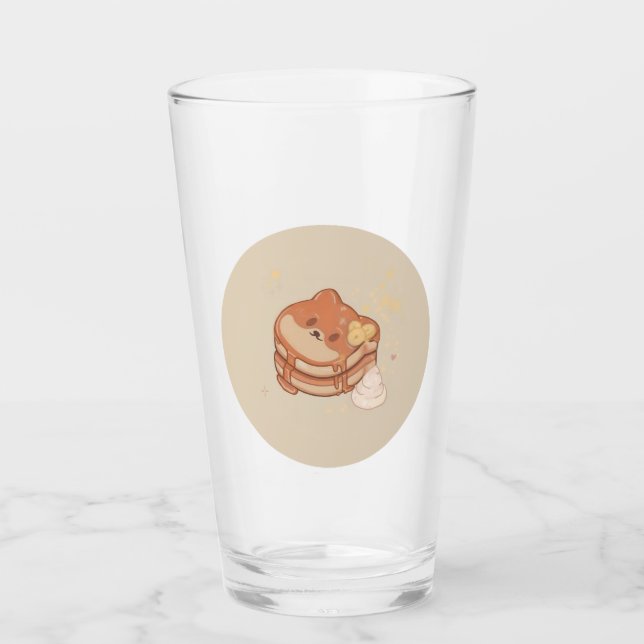 Tumbler lindo, Kawaii Shiba Inu Glass Cup (Anverso)
