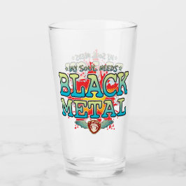 Tumbler negro de vidrio de Soul Metalizado