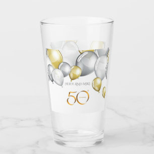 Tumbler/vidrio del 50 aniversario. Nombre personal