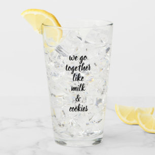 Tumblers de vidrio alto - Leche y cookies