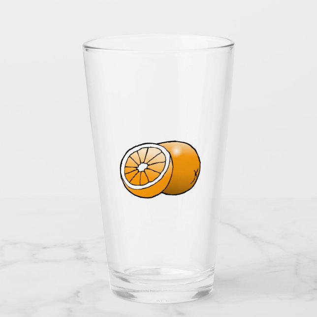 Tumblers de vidrio naranja (Anverso)