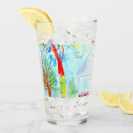 Tumblers de vidrio tropical