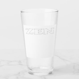 Tumblor de vidrio blanco de línea blanca de Zen