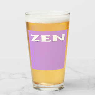 Tumblor de vidrio de lilac blanco zen