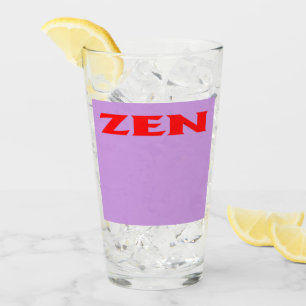 Tumblor de vidrio de lilac rojo Zen