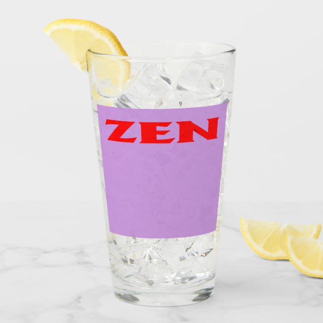 Tumblor de vidrio de lilac rojo Zen (Anverso (hielo))