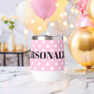 Tumblor de vidrio de tipo polkadot personalizado